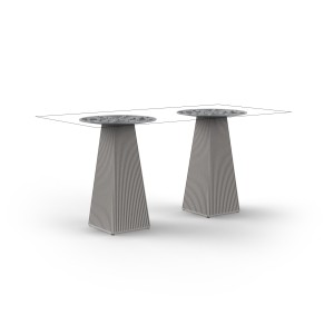 Mesa Gatsby Vondom con doble base cuadrada 158x79 cm