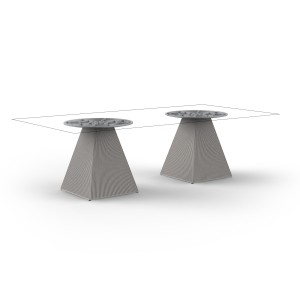 Mesa Gatsby Vondom con doble base cuadrada 260x129 cm