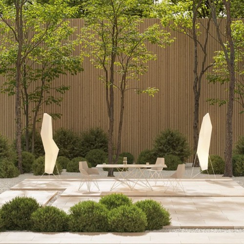 Mesa rectangular Faz Table Vondom en acero inoxidable
