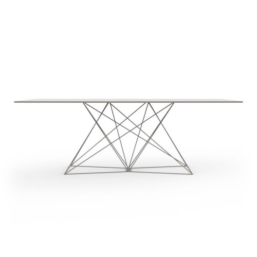 Mesa rectangular Faz Table Vondom en acero inoxidable