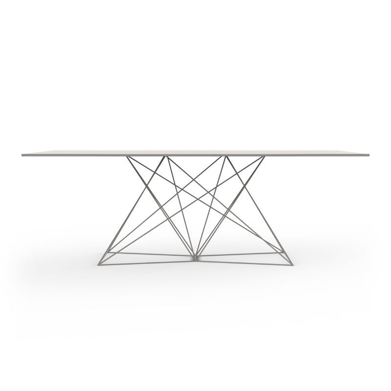 Mesa rectangular Faz Table Vondom en acero inoxidable