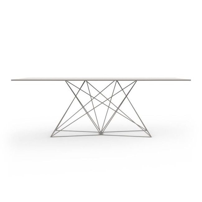 Mesa rectangular Faz Table Vondom en acero inoxidable