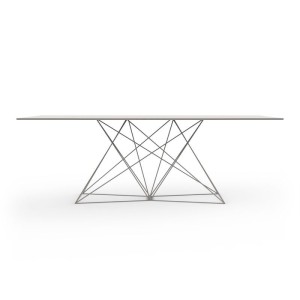 Mesa rectangular Faz Table Vondom en acero inoxidable