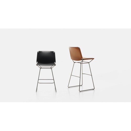 Neil Leather MDF Italia Taburete