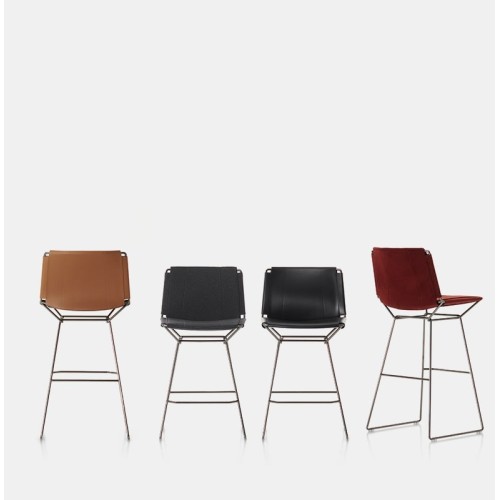 Neil Leather MDF Italia Taburete