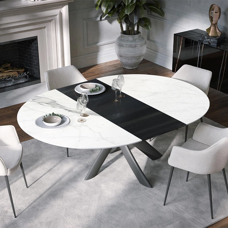 Style Round Ext Tonin Casa Mesa extensible