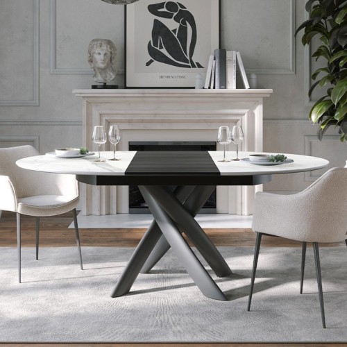 Style Round Ext Tonin Casa Mesa extensible