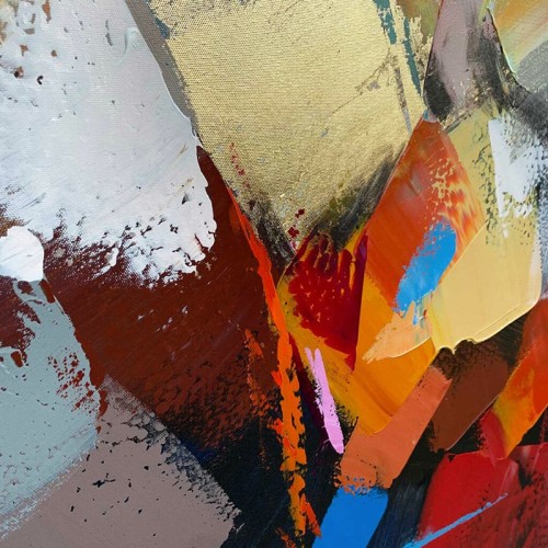 Cuadro abstracto Esplosione di Colore Agave Quadri