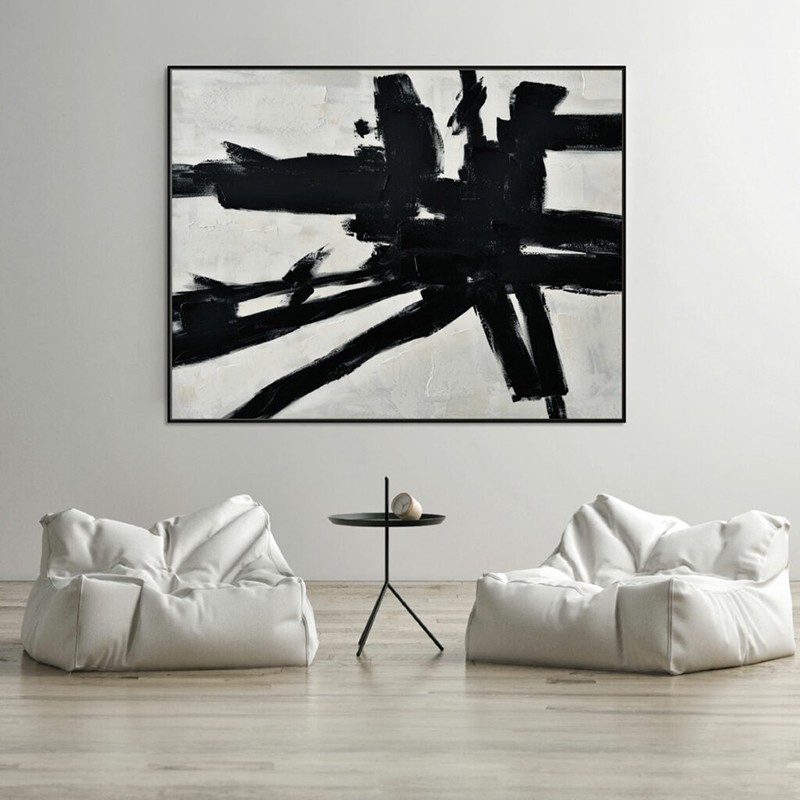 Cuadro abstracto Omaggio a Kline Agave Quadri
