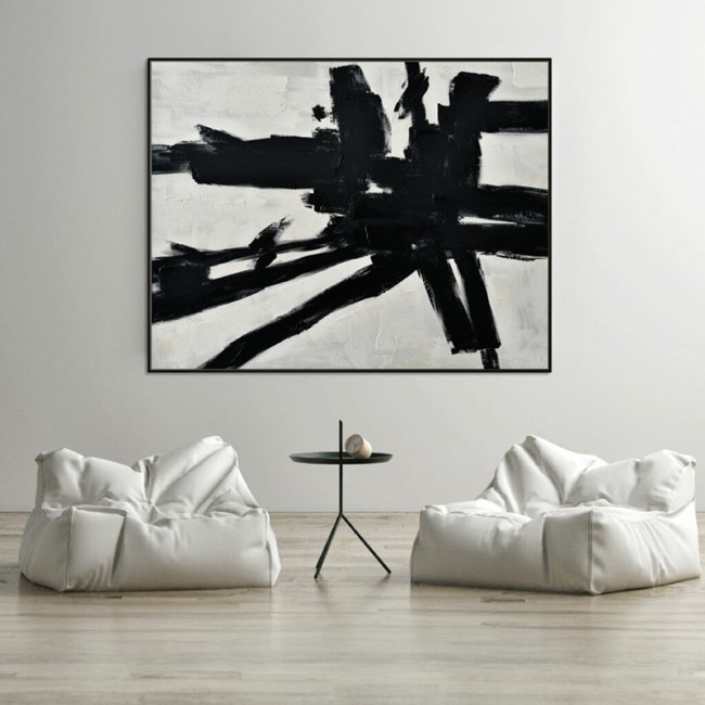 Cuadro abstracto Omaggio a Kline Agave Quadri