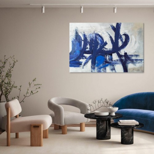Cuadro abstracto Blue Stroke Agave Quadri