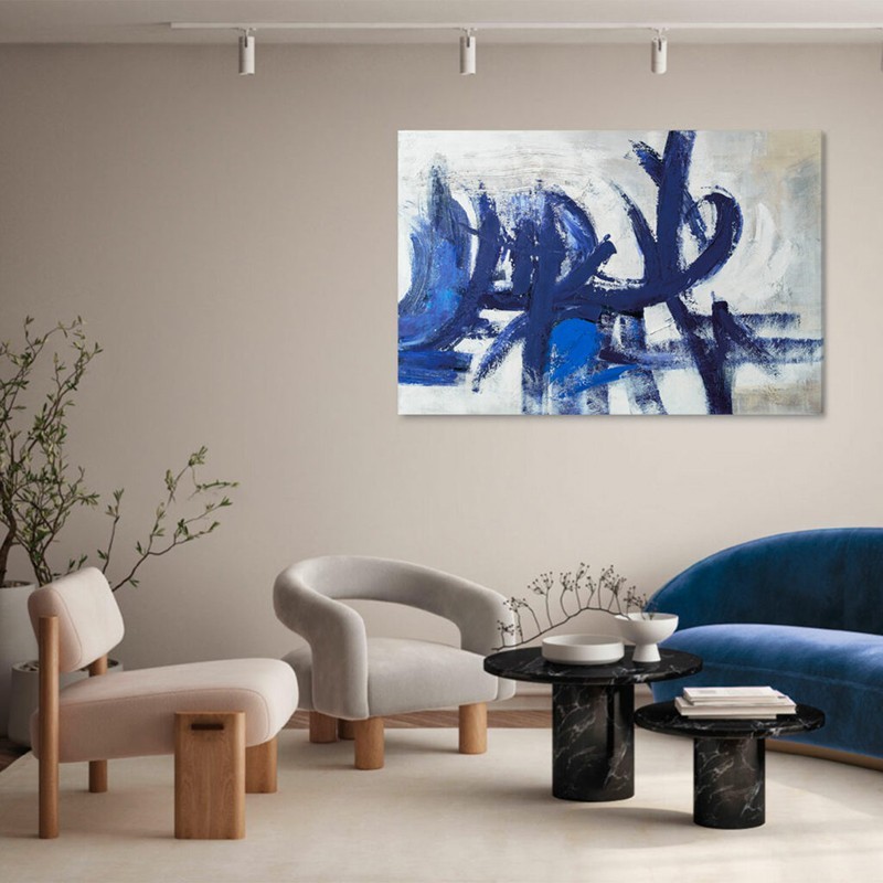 Cuadro abstracto Blue Stroke Agave Quadri