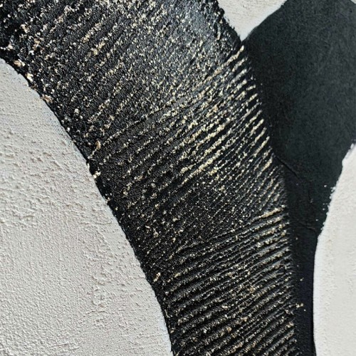 Cuadro abstracto Black Circles Agave Quadri