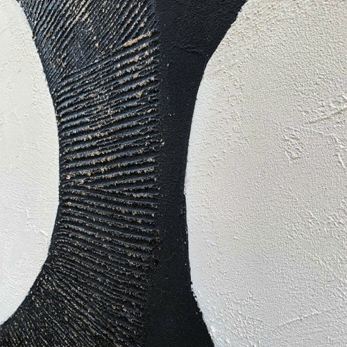 Cuadro abstracto Black Circles Agave Quadri