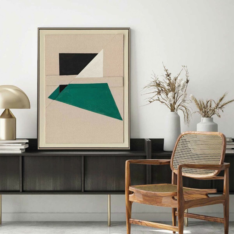 Cuadro abstracto Green Shapes Agave Quadri