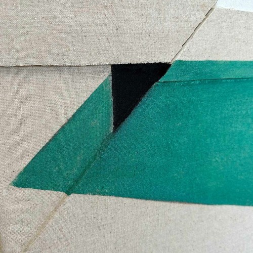 Cuadro abstracto Green Shapes Agave Quadri