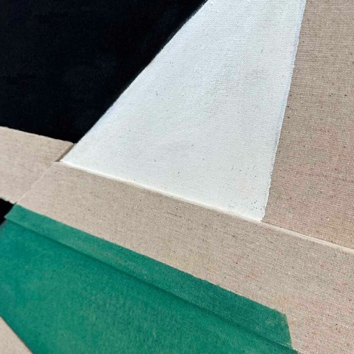 Cuadro abstracto Green Shapes Agave Quadri