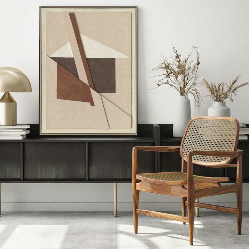 Cuadro abstracto Brown Shapes Agave Quadri