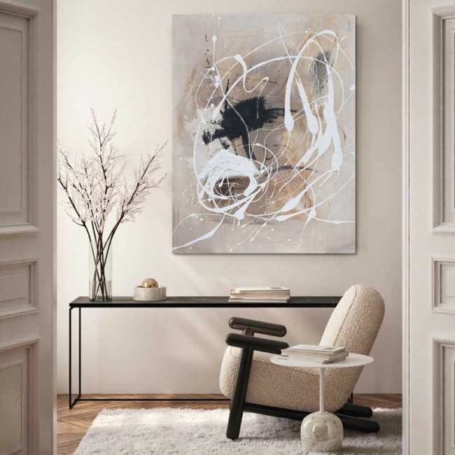Cuadro abstracto Cream Agave Quadri