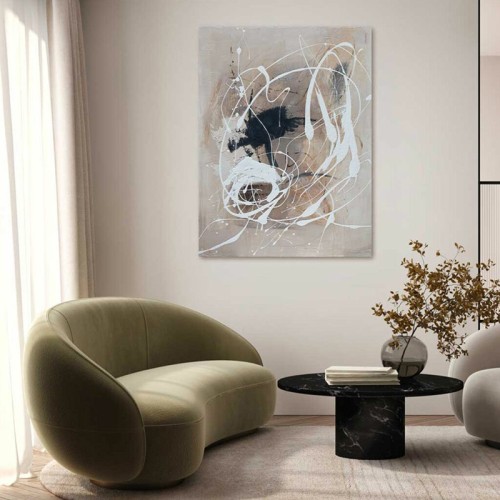 Cuadro abstracto Cream Agave Quadri
