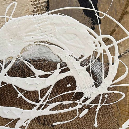 Cuadro abstracto Cream Agave Quadri