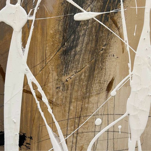 Cuadro abstracto Cream Agave Quadri