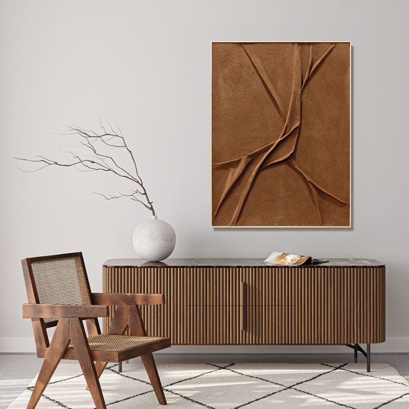 Cuadro abstracto Leather Agave Quadri
