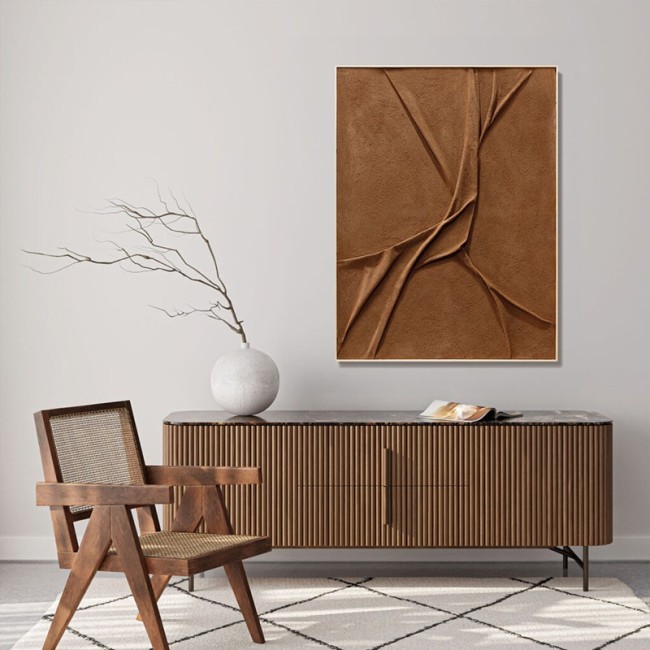 Cuadro abstracto Leather Agave Quadri