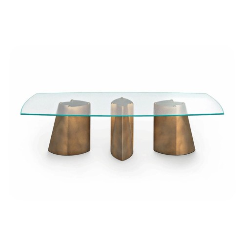 Mesa Ogiva Fiam Italia Base Estándar | Cristal o Mármol
