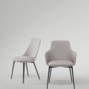 Silla tapizada Itala Bonaldo con patas de metal
