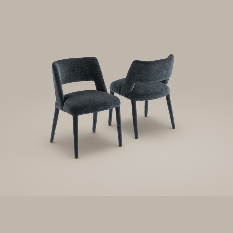 Silla tapizada Mask Bonaldo patas de metal