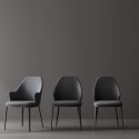 Silla tapizada Mida Bonaldo respaldo alto