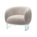 Sillón Onair Fiam Italia | Base de cristal curvado