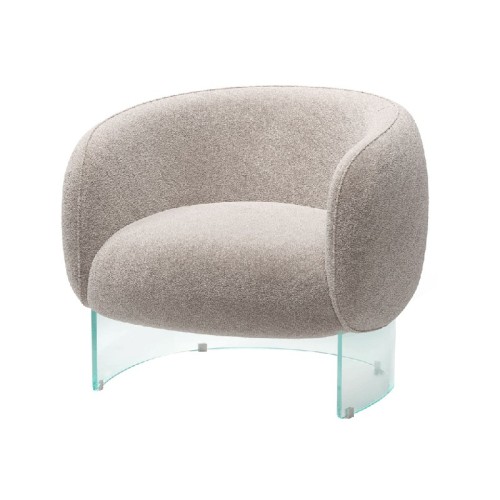 Sillón Onair Fiam Italia | Base de cristal curvado