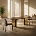Mesa Trivium Fiam Italia con Base Escultórica