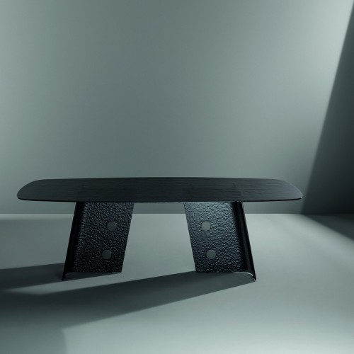 Mesa Botón Bonaldo de Vidrio Fumé
