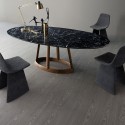 Mesa Ovalada Greeny Bonaldo Base de Nogal