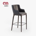 Magda couture Cattelan Italia Taburete con reposabrazos