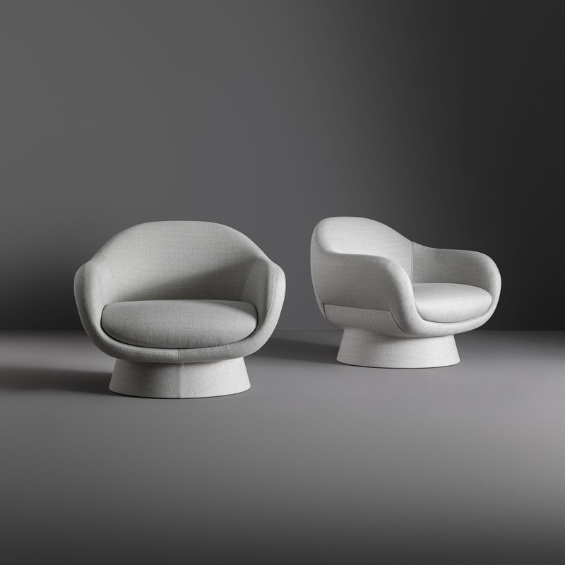 Sillón Boolean Armchair Bonaldo Base Tapizada o de Cuero