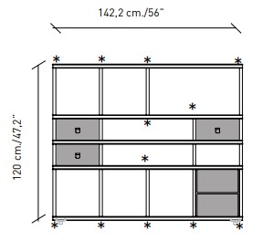 Libreria Diesys Alivar medidas