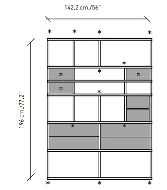 Libreria Diesys Alivar medidas