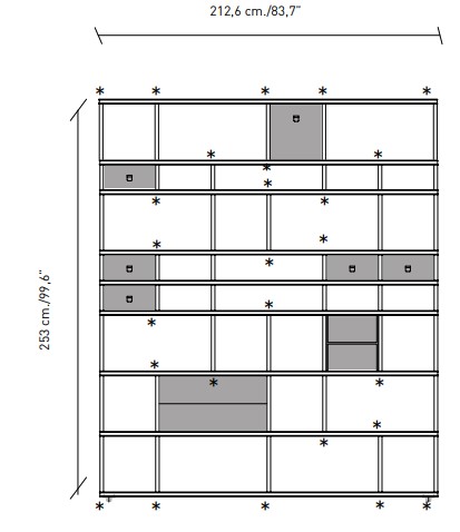 Libreria Diesys Alivar medidas