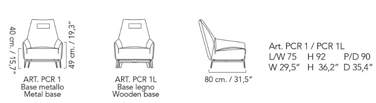 Sillón Carol Alivar medidas