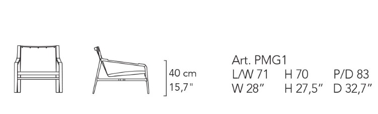 Sillón Margot Alivar medidas