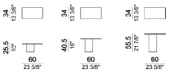 Dimensiones de la Mesa de Centro Petra Arketipo 1