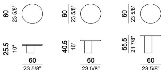 Dimensiones de la Mesa de Centro Petra Arketipo 2