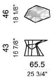 Dimensiones de la Mesa de Centro Rebus Arketipo 1