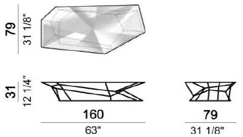 Dimensiones de la Mesa de Centro Rebus Arketipo 3