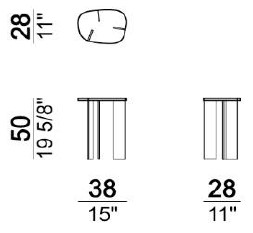 Dimensiones de la Mesa de Centro Rumors Arketipo 1