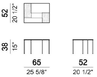 Dimensiones de la Mesa de Centro Stijl Arketipo 2